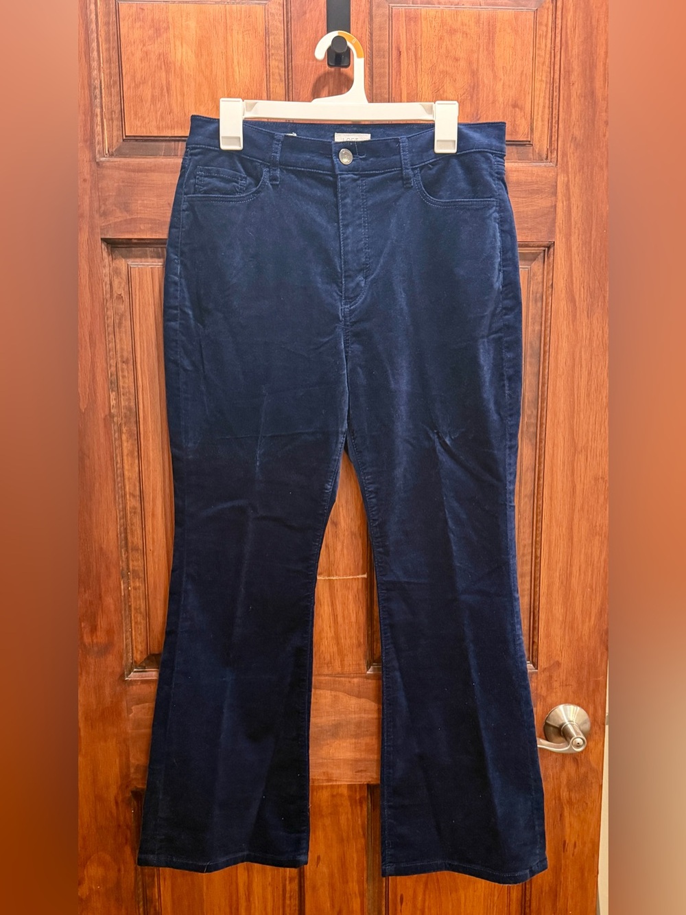 LOFT Navy Blue Velvet Wide-Leg Jeans